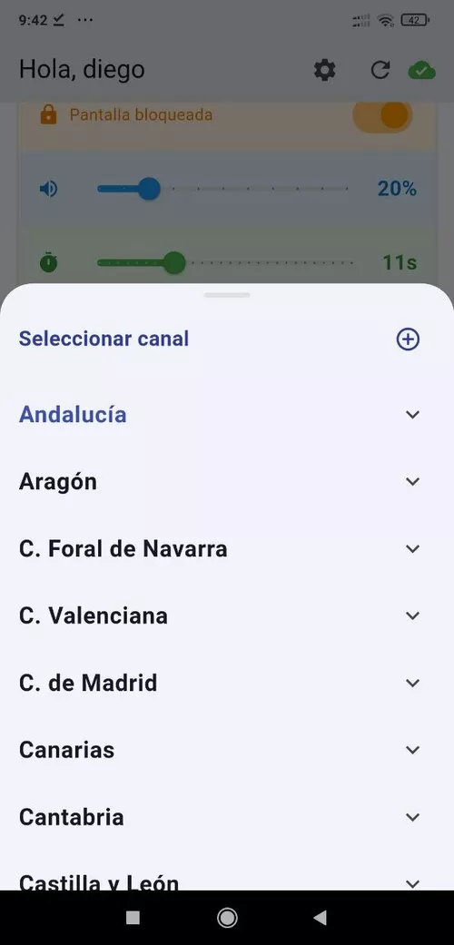 Selector de canales TDT por comunidad autónoma